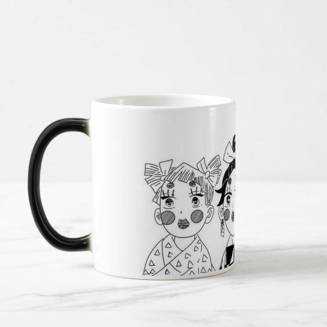 Taza Mágica Demon Slayer Mug - Inosuke, Tanjiro y Zenitsu Mang (Izquierda)