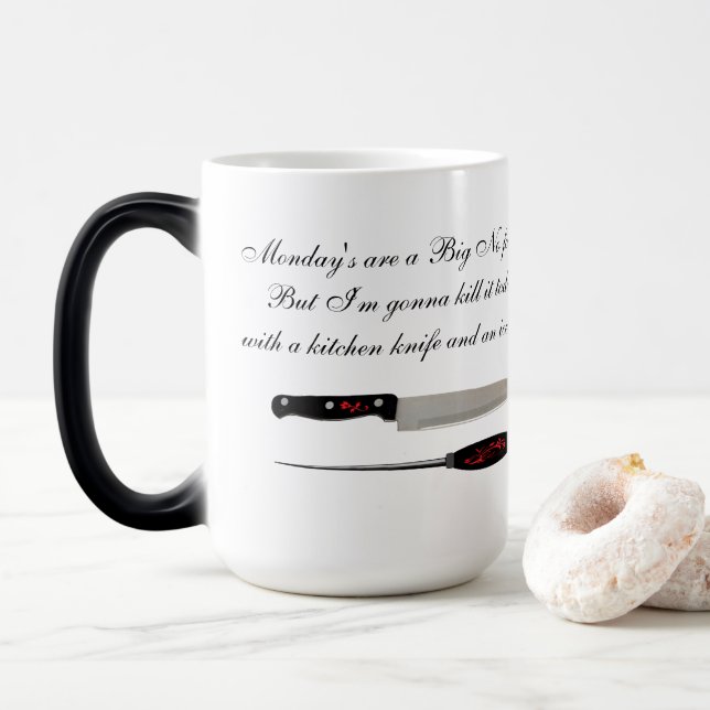 Taza Mágica Di NO a la Mug de los lunes (Con donut)