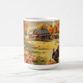 Taza Mágica Día de Acción de Gracias, Calabazas Amarillentas,