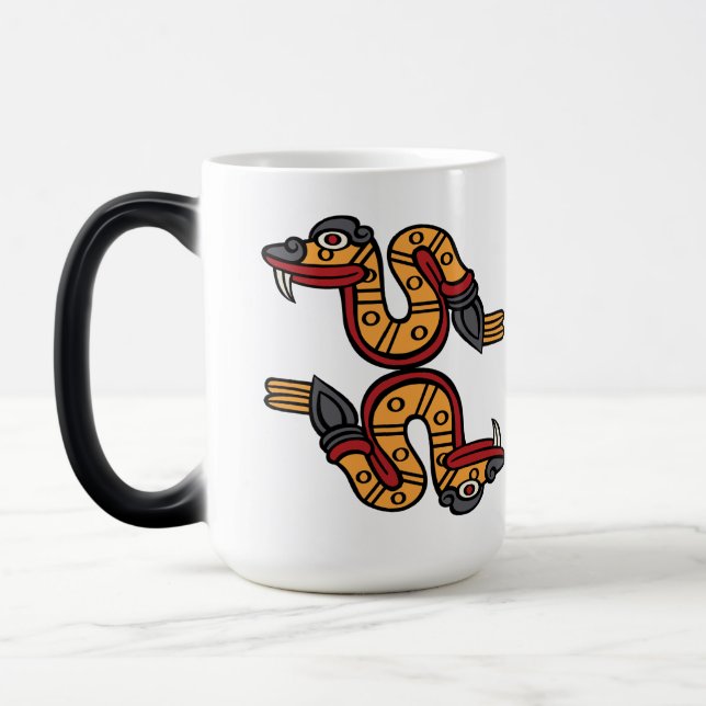 Taza Mágica Día del calendario azteca 05 - Coatl (Izquierda)