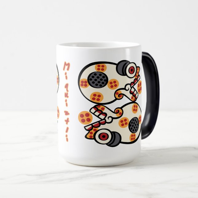 Taza Mágica Día del calendario azteca 06 - Miquiztli (Anverso derecho)