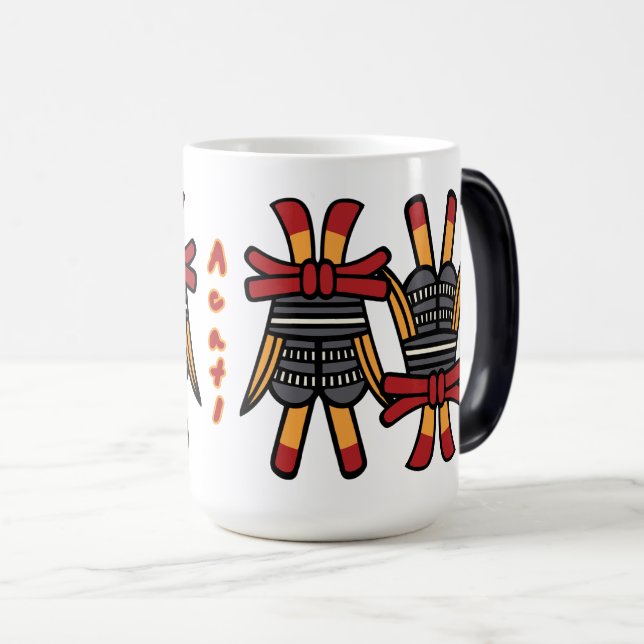 Taza Mágica Día del calendario azteca 13 - Acatl (Anverso derecho)