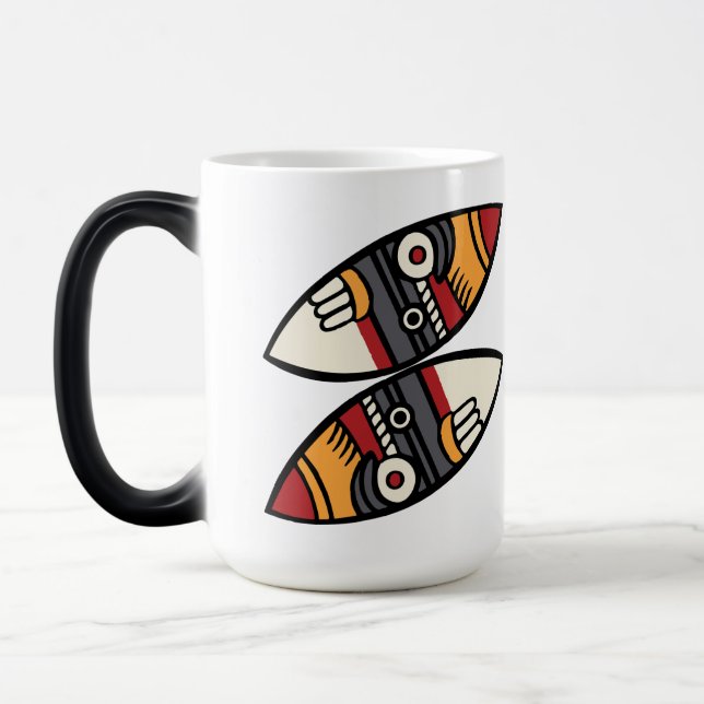Taza Mágica Día del calendario azteca 18 - Tecpatl (Izquierda)