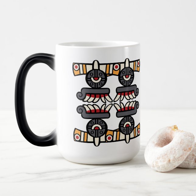 Taza Mágica Día del calendario azteca 19 - Quiahuitl (Con donut)