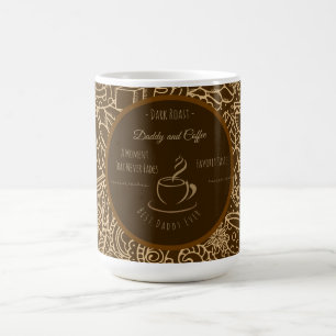 Taza Mágica Día del Padre, Papá y Café, Mejor Papá del Mundo