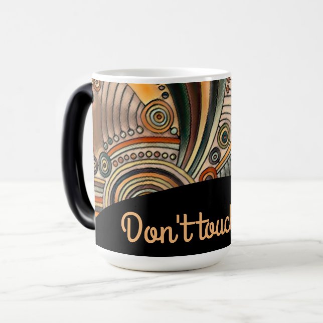Taza Mágica Dibujado a mano por EDDArt - Pensamientos 1 (Anverso izquierdo)