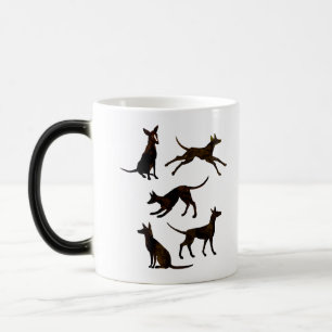 Taza Mágica Dibujo de Podenco y Galgo en blanco y negro