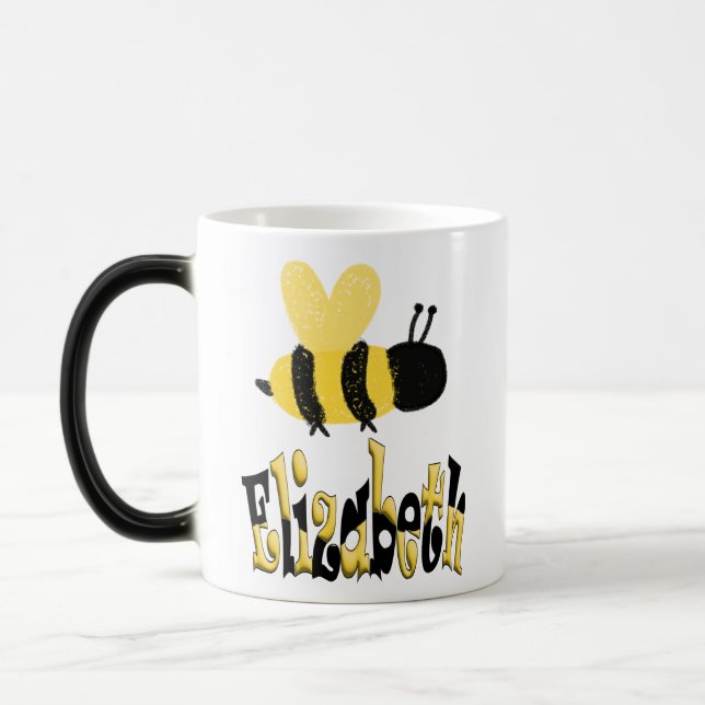 Taza Mágica Dibujo personalizado único de Bumblebee Doodle (Izquierda)
