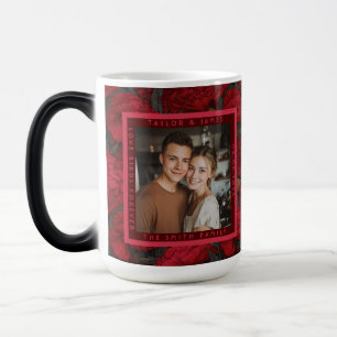 Taza Mágica Dichosa Flor de Clavel Personalizada para Boda al 