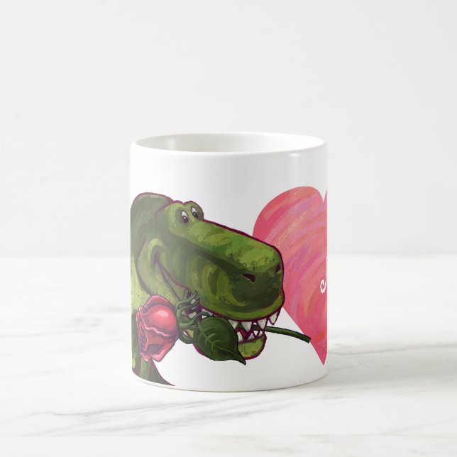 Taza Mágica Dino con Rosa Be Mine Mug (Centro)