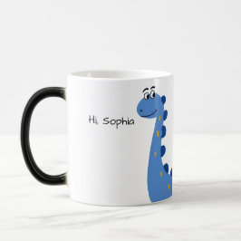 Taza Mágica Dinosaurio Azul Adorable - Nombre Personalizado So