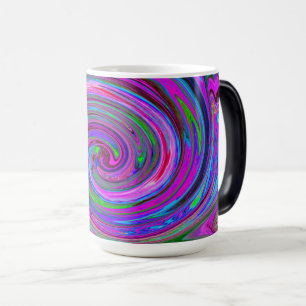 Taza Mágica Diseño abstracto retro con remolino magenta colori