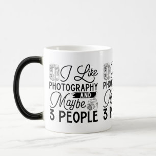 Taza Mágica Diseño de camiseta de fotógrafo caligrafía a mano