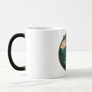 Taza Mágica Diseño de cartel retro del parque nacional Adventu