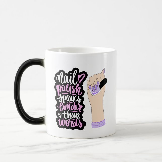 TAZA MÁGICA DISEÑO DE CITA DE NAILS (Izquierda)