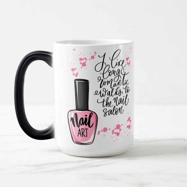 TAZA MÁGICA DISEÑO DE CITA DE NAILS (Izquierda)