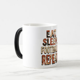 Taza Mágica Diseño de fanático de fútbol clásico   Gráfico ret