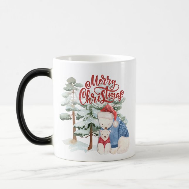 Taza Mágica Diseño de ferias navideñas adorables (Izquierda)