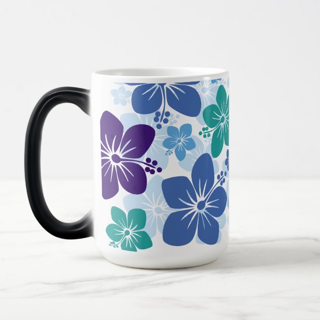 Taza Mágica Diseño de fondo de Bestseller Hawaiian Hibiscus (Izquierda)