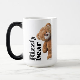 Taza Mágica Diseño de oso de peluche adorable Rizzly cita dive