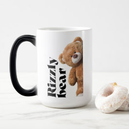 Taza Mágica Diseño de oso de peluche adorable Rizzly cita dive