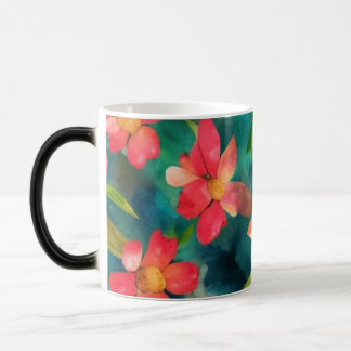 Taza Mágica Diseño de patrones de color de agua floral