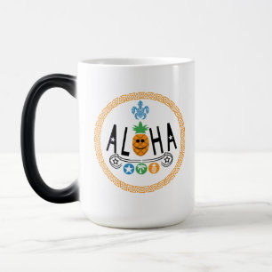 Taza Mágica Diseño de piña de Aloha - Morphing Mug