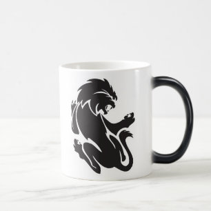 Taza Mágica Diseño de tatuaje de león tribal