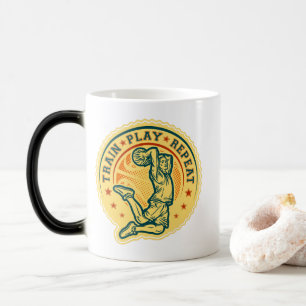 Taza Mágica Diseño de vintage de slam Dunk en baloncesto