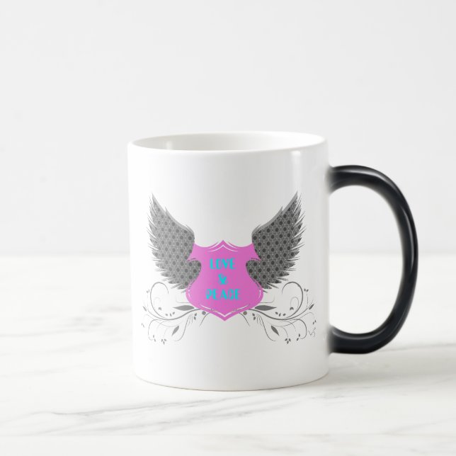 Taza Mágica Diseño de Wings de Peace Love Angel (Derecha)