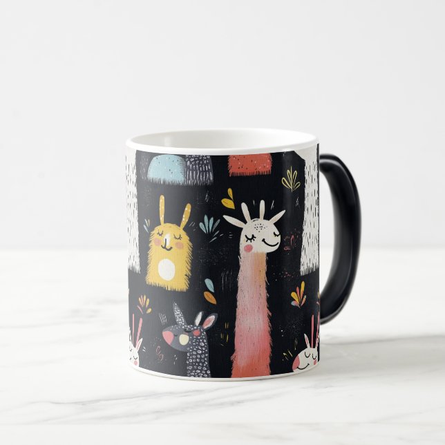 Taza Mágica Diseño divertido del patrón de llama sin inconveni (Anverso derecho)