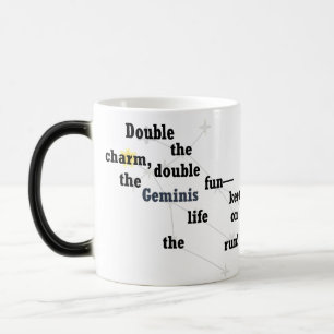 Taza Mágica Diseño inspirador y divertido de Gemini para uso y