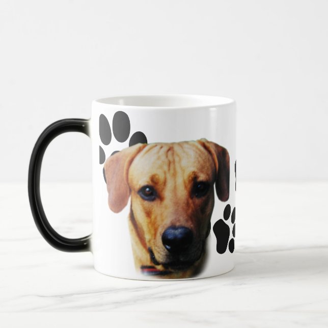 Taza Mágica Diseño personalizado Cara de perro personalizada e (Izquierda)