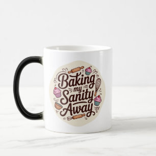 Taza Mágica Diseño tipográfico de cita divertida de repostería