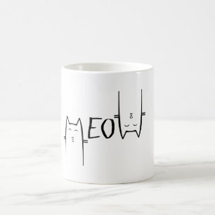 Taza Mágica diseño único amante del gato miau