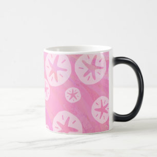 Taza Mágica Dolar de arena blanco y rosa