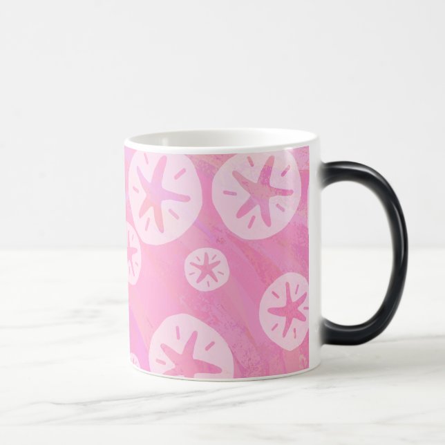 Taza Mágica Dolar de arena blanco y rosa (Derecha)