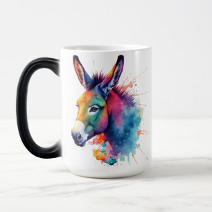 Taza Mágica Donkey de acuarela