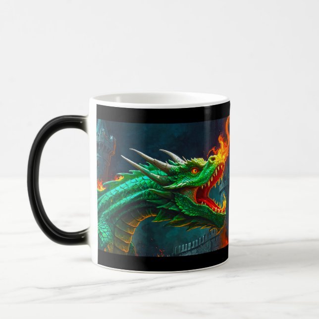 Taza Mágica Dragón galés proporciona calefacción para el casti (Izquierda)