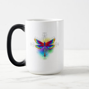 Taza Mágica Dragón poligonal arcoiris