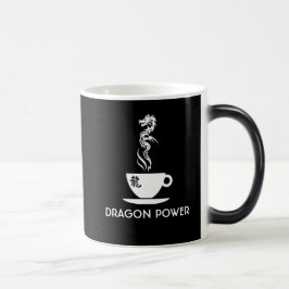 Taza Mágica Dragon power personalizable divertido negro