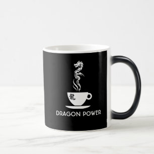 Taza Mágica Dragon power personalizable divertido negro