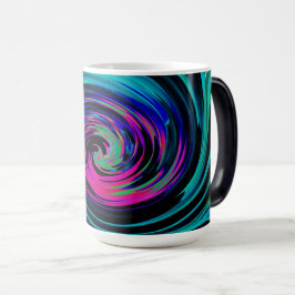 Taza Mágica Dramático giro retro negro y turquesa