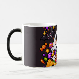 Taza Mágica Dulce Calabaza Fantasma de Halloween Adorable