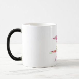 Taza Mágica Dulce colorido San Valentín Cupido, Mug y Chocolat
