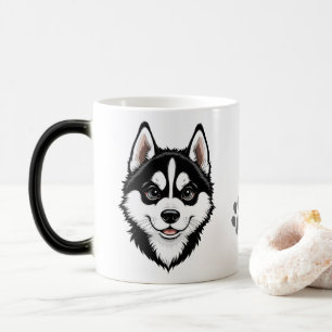 Taza Mágica Dulce Husky Puppy Siberian