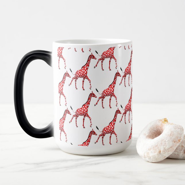 Taza Mágica Dulces jirafas románticas (Con donut)