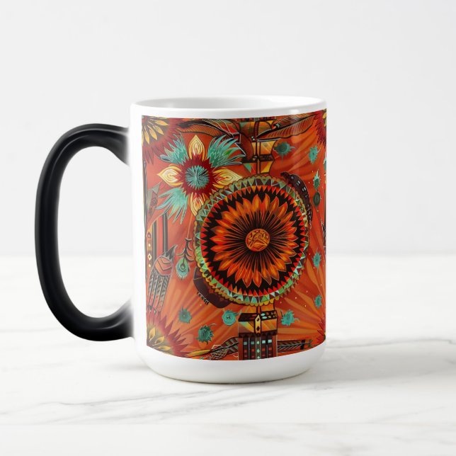 Taza Mágica "Ecos Intrincados" de Ceruleña Morphing Mug Enigmá (Izquierda)