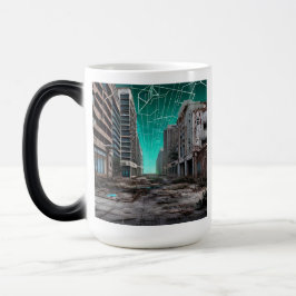 Taza Mágica Edificios De La Ciudad Abandonados Cielos Distópic