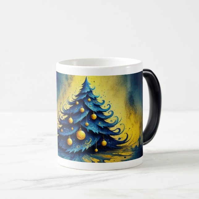 Taza Mágica Eerie Navidades Night Tree Art (Anverso derecho)